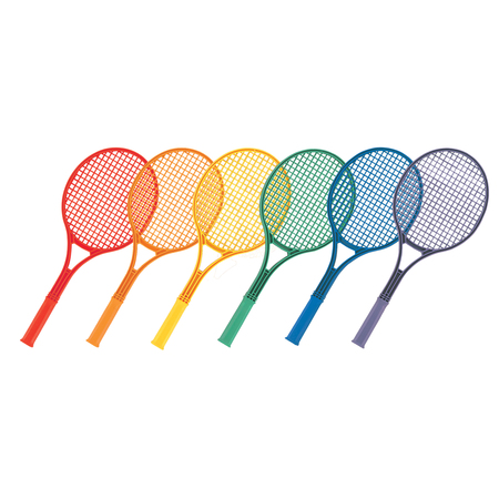 CHAMPION SPORTS Tennis Racket Set, 6 Assorted Colors JTRSET